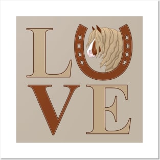 Chestnut Flaxen Gypsy Vanner Draft Horse LOVE Posters and Art
